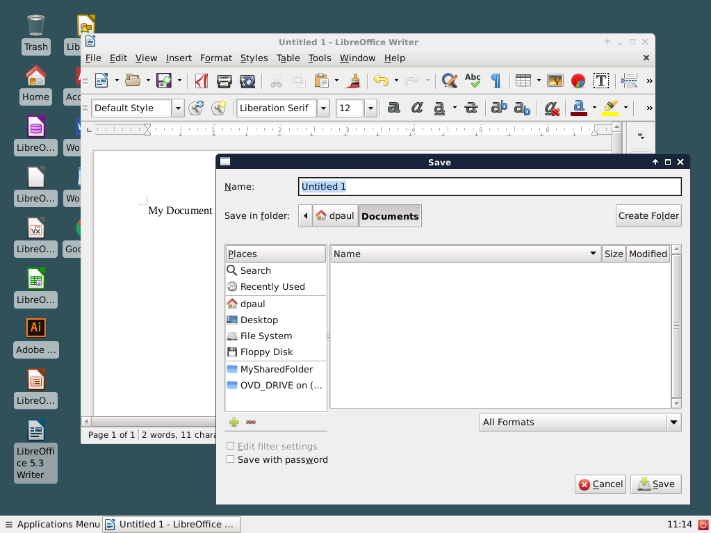 File Explorer with a Linux Application