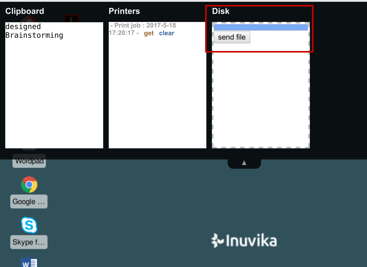 Disk on the Web Access
